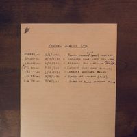 My manual service log, written in a notebook